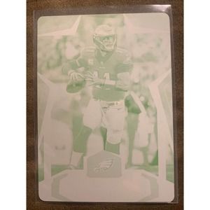 2019 Panini Carson Wentz 1/1‎ Cyan Plate